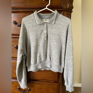 Makewell polo crop sweatshirt medium size excellent used condition